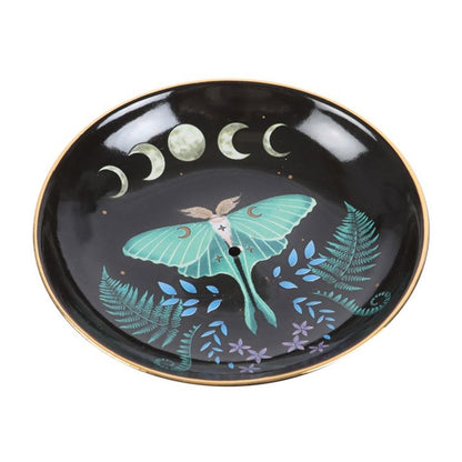 Luna Moth Ceramic Incense Plate - DuvetDay.co.uk