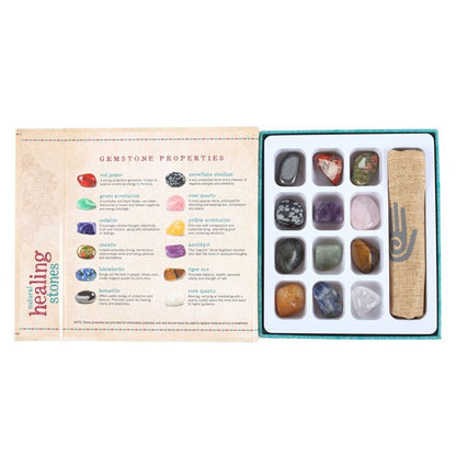 Set of 12 Natural Crystal Healing Gemstones - DuvetDay.co.uk