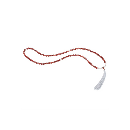 Stress Less Rosewood & Clear Quartz Mallah Necklace - DuvetDay.co.uk