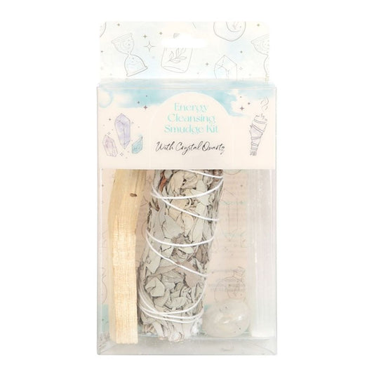 Smudge Kit with Clear Quartz Crystal - DuvetDay.co.uk