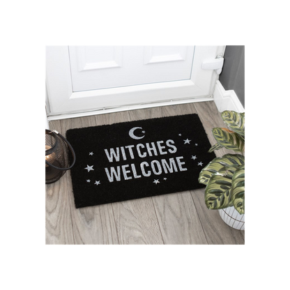 Black Witches Welcome Doormat - DuvetDay.co.uk
