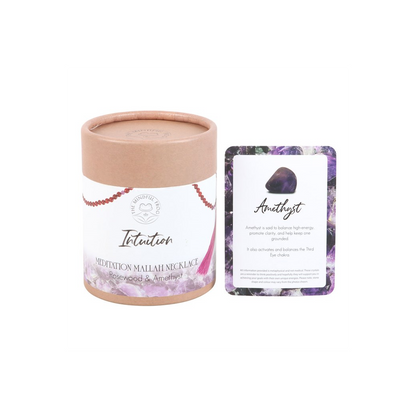 Intuition Rosewood & Amethyst Mallah Necklace - DuvetDay.co.uk