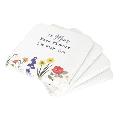 Set of 24 Wildflower Coasters - DuvetDay.co.uk