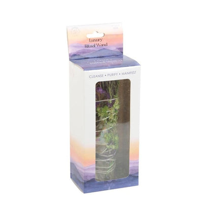 6in Ritual Wand Smudge Stick with Rosemary, Lavender and Abalone - DuvetDay.co.uk