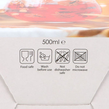 Autumn Leaves and Pumpkins Stemless Glass