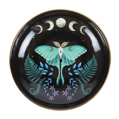 Luna Moth Ceramic Incense Plate - DuvetDay.co.uk
