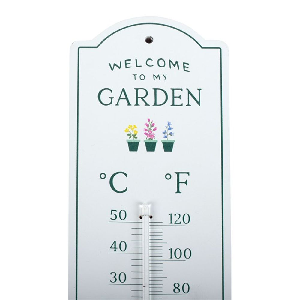 Welcome to My Garden Wall Thermometer