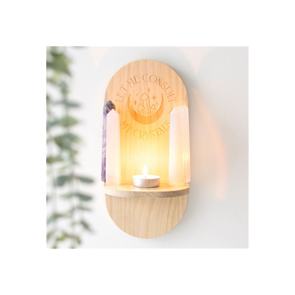 Natural Let Me Consult My Crystals Altar Shelf