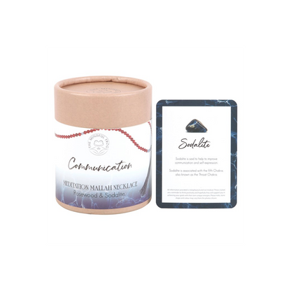 Communication Rosewood & Sodalite Mallah Necklace - DuvetDay.co.uk