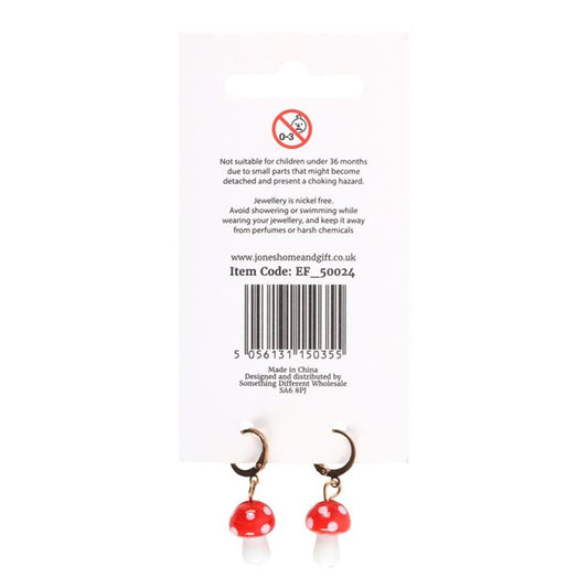 Toadstool Dangle Earrings - DuvetDay.co.uk