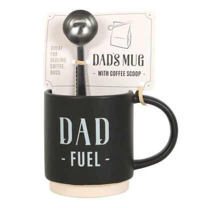 Dad Fuel Mug and Coffee Scoop Clip - DuvetDay.co.uk