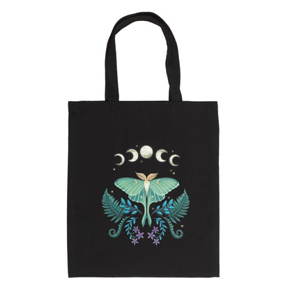 Luna Moth Polycotton Tote Bag - DuvetDay.co.uk