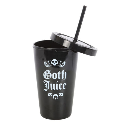 Goth Juice Plastic Tumbler with Straw - DuvetDay.co.uk