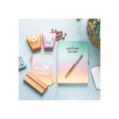 Mindful Moments Affirmation Cards with Wooden Stand