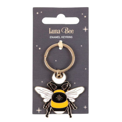 Forest Bee Enamel Keyring - DuvetDay.co.uk