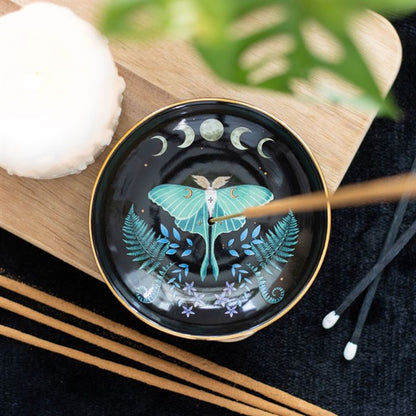 Luna Moth Ceramic Incense Plate - DuvetDay.co.uk