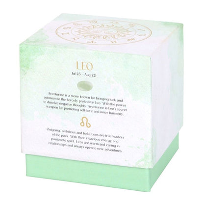 Leo Orange & Bergamot Gemstone Zodiac Candle - DuvetDay.co.uk