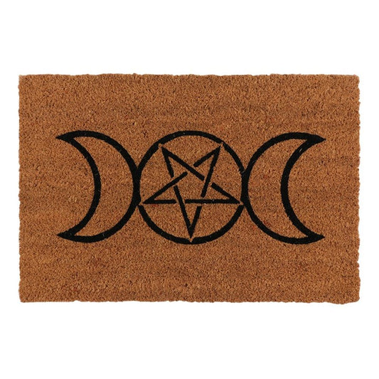 Natural Triple Moon Doormat - DuvetDay.co.uk