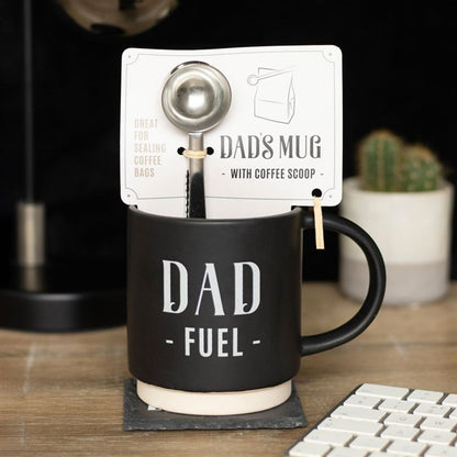 Dad Fuel Mug and Coffee Scoop Clip - DuvetDay.co.uk