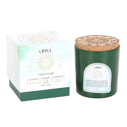 Libra Sweet Jasmine Gemstone Zodiac Candle - DuvetDay.co.uk