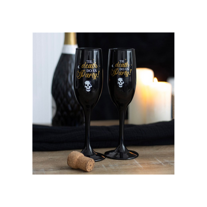 Til Death Do Us Party Champagne Flute Set - DuvetDay.co.uk