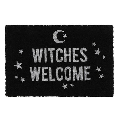 Black Witches Welcome Doormat - DuvetDay.co.uk