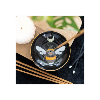 Forest Bee Ceramic Incense Plate - DuvetDay.co.uk