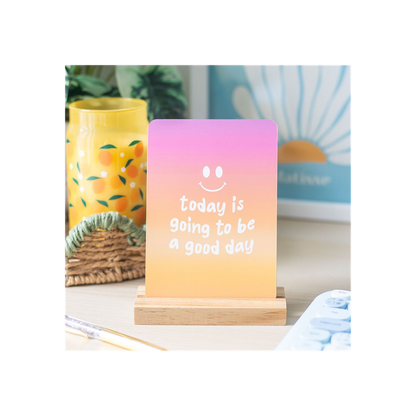 Mindful Moments Affirmation Cards with Wooden Stand