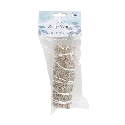 10cm Small Blue Sage Smudge Stick Wand - DuvetDay.co.uk