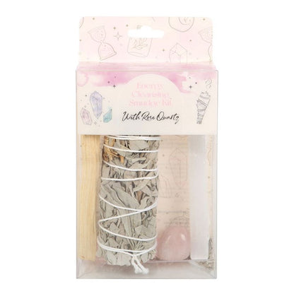 Smudge Kit with Rose Quartz Crystal - DuvetDay.co.uk