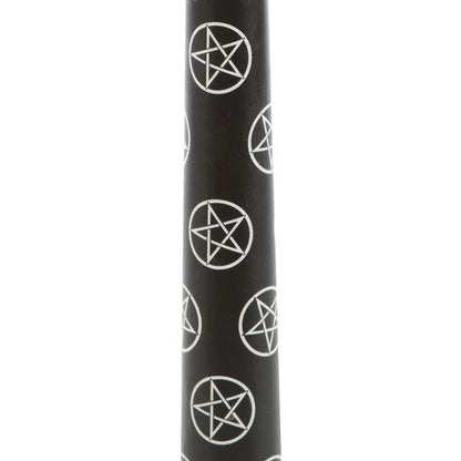 Set of 3 Black Magic Pentagram Taper Candles