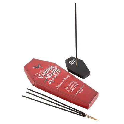 Set of 18 Vampire Blood Incense Stick Packs with Coffin Holder - DuvetDay.co.uk