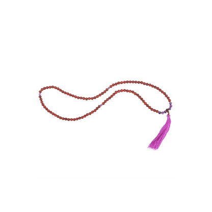 Intuition Rosewood & Amethyst Mallah Necklace - DuvetDay.co.uk