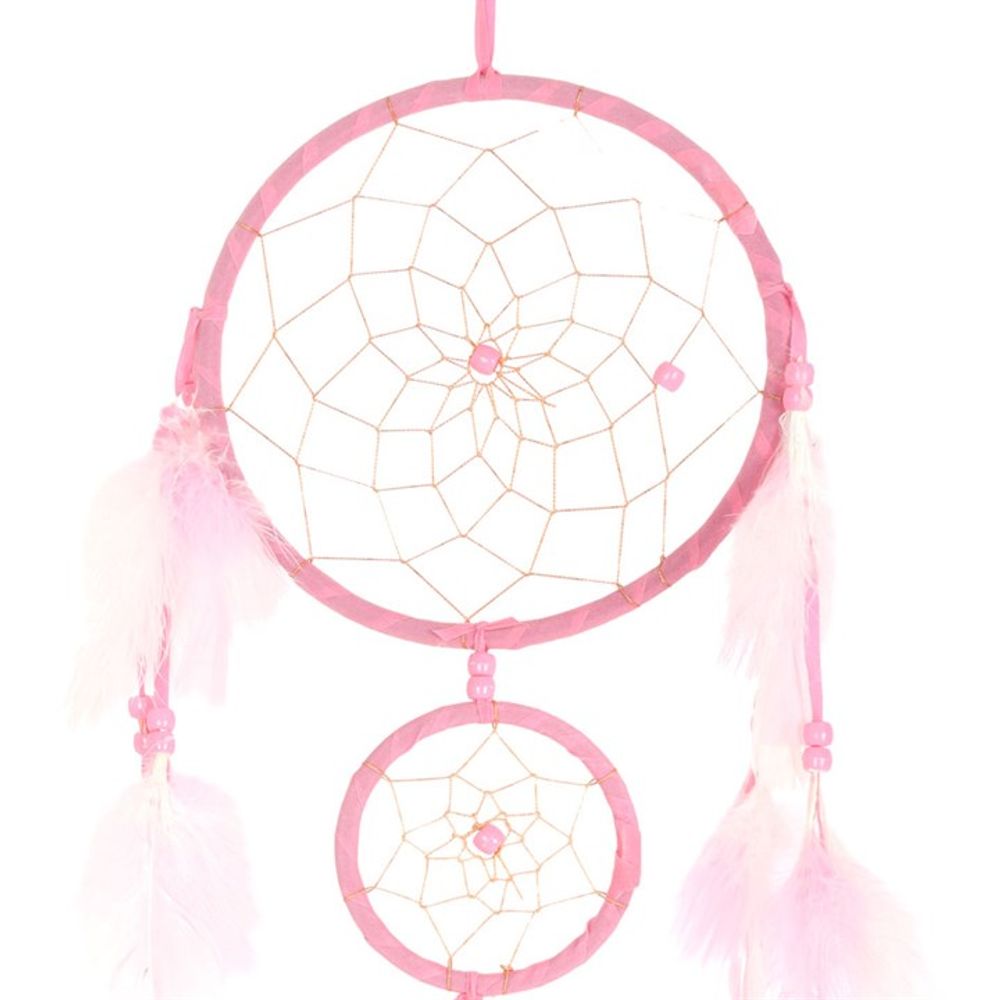 Light Pink Double Dreamcatcher with Tassels