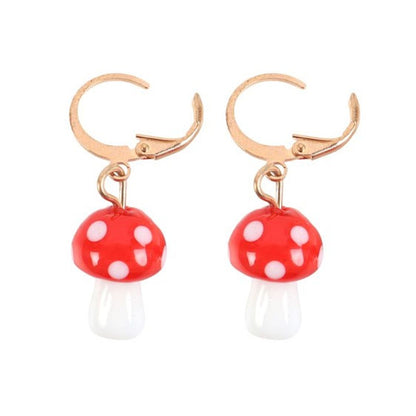 Toadstool Dangle Earrings - DuvetDay.co.uk