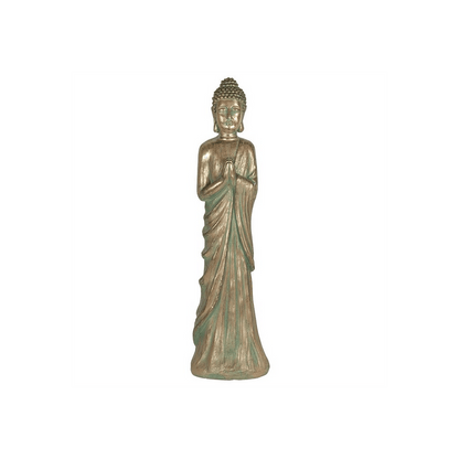 Verdigris Effect 81cm Standing Garden Buddha - DuvetDay.co.uk