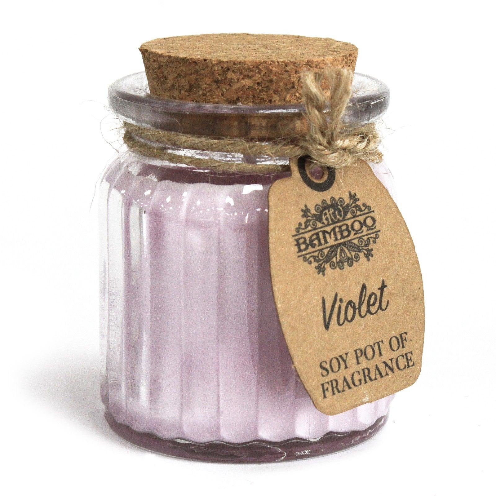 Violet Soy Pot of Fragrance Candles - DuvetDay.co.uk