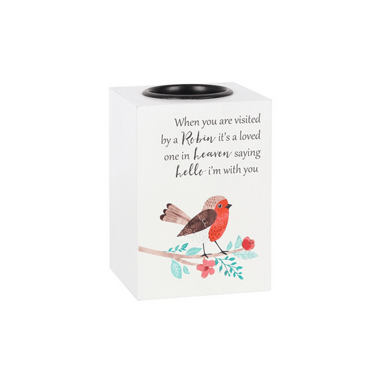 Visited by a Robin Tealight Holder - DuvetDay.co.uk