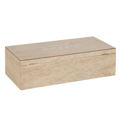 Wedding Memories Hinged Wooden Memento Box - DuvetDay.co.uk