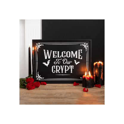 Welcome To Our Crypt Wall Plaque - DuvetDay.co.uk
