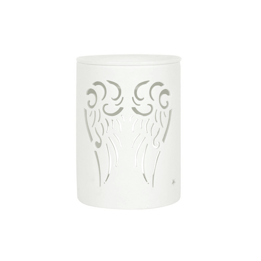 White Angel Wings Cut Out Oil Burner - DuvetDay.co.uk