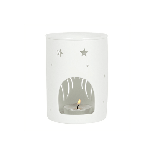 White Angel Wings Cut Out Oil Burner - DuvetDay.co.uk