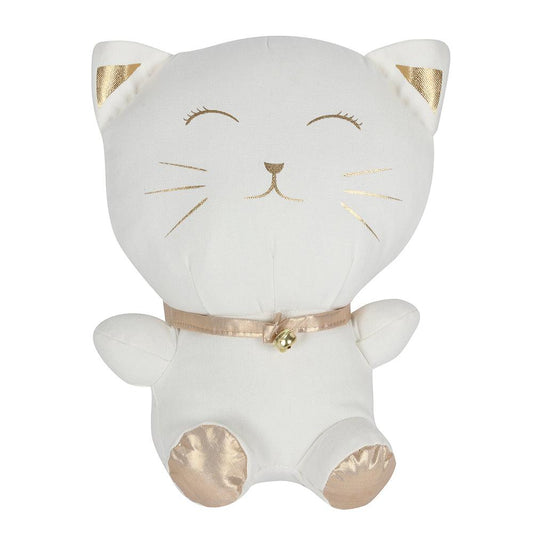 White Cat Door Stop - DuvetDay.co.uk