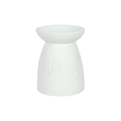 White Ceramic Constellation Oil Burner - DuvetDay.co.uk