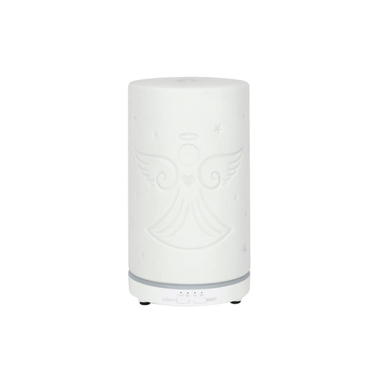 White Ceramic Guardian Angel Electric Aroma Diffuser - DuvetDay.co.uk