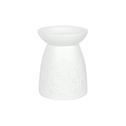 White Ceramic Mandala Oil Burner