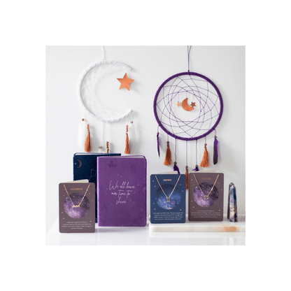 White Crescent Moon Dreamcatcher - DuvetDay.co.uk