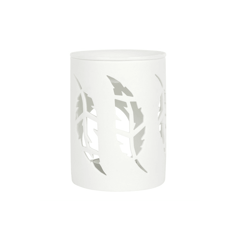 White Feather Cut Out Oil Burner - DuvetDay.co.uk