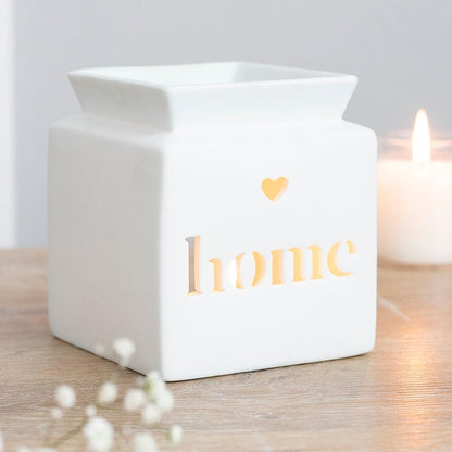 White Home Cut Out Oil Burner - DuvetDay.co.uk