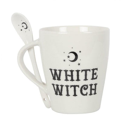 White Witch Mug and Spoon Set - DuvetDay.co.uk